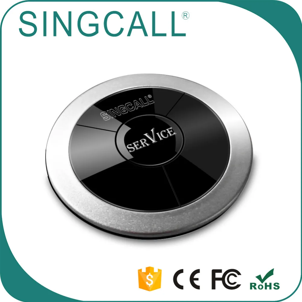 SINGCALL wireless button watch wrist pager receiver restaurant waiter watch