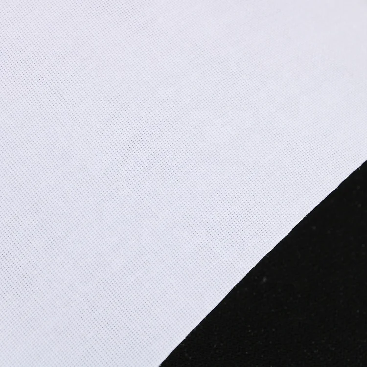 100% Polyester plain Lining Shirt Collar Fusing Cotton Interlining