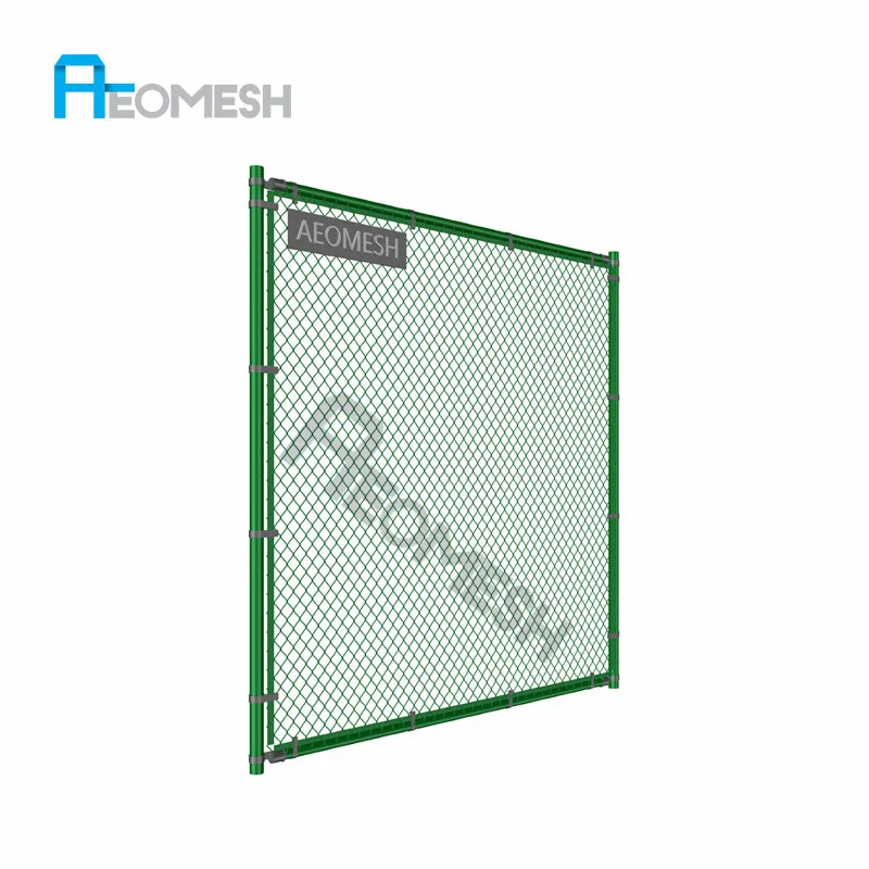 AEOMESH Beautiful 10 ft x 6 ft black PVC coated chain link fencing