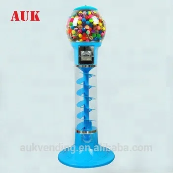 Spiral gumball machine candy dispenser bounce ball  supermarket vending machines