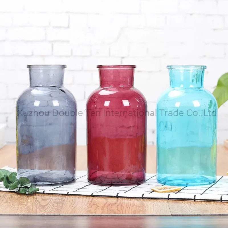 
Florero De Vidrio Home Decoration Christmas Popular Color Replacement Transparent Cylinder Glass Vase 