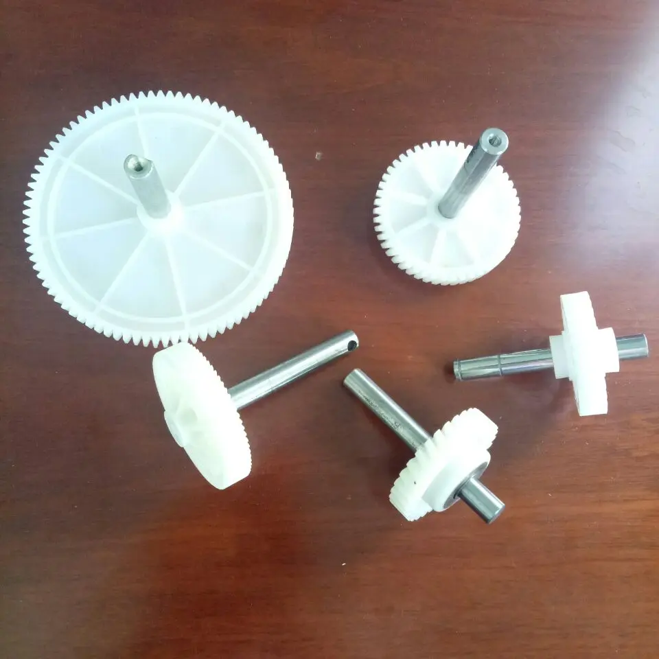 OEM hign precision plastic gear and steel worm gear axle shaft