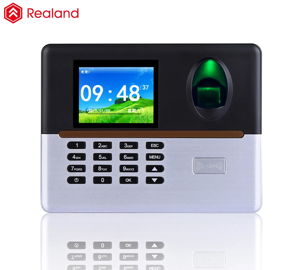 Realand A-L365 автономный отпечатков пальцев посещаемость времени терминала с внешним заточить и батарея ситуация в случае отключения питания