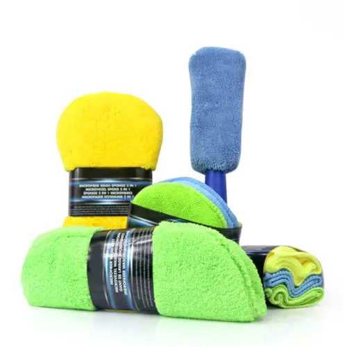 winter car wash kit microfiber car cleaning set with mitt towel brush