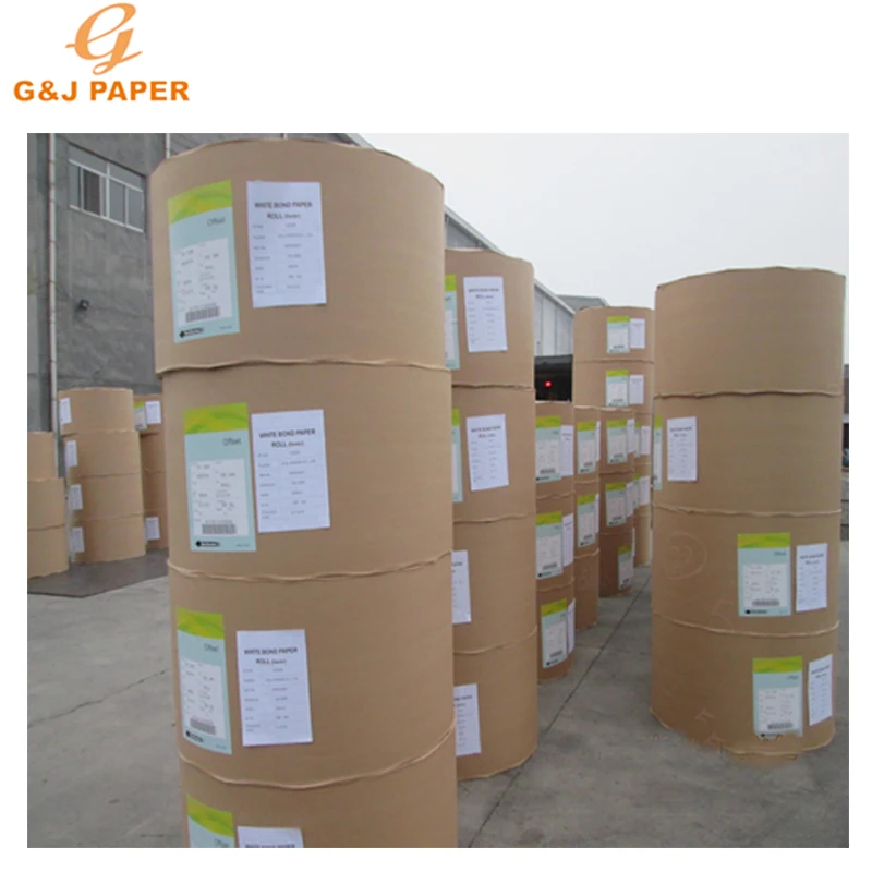 White Uncoated Woodfree Paper Offset Paper 60gsm 70x100 cm