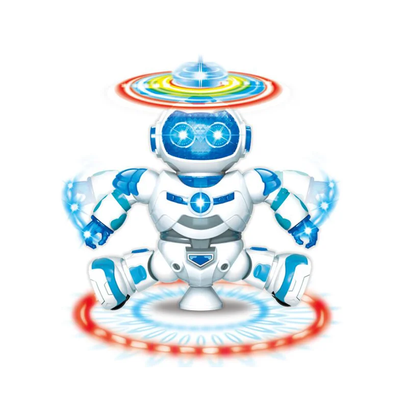 Electric Dancing Robot Toy With Light And Music 360 Stunt Spin B/O Toy