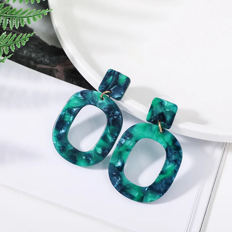 Wholesale accessories jewelry  exaggerated geometry  acetate and plate wild jewelry for women