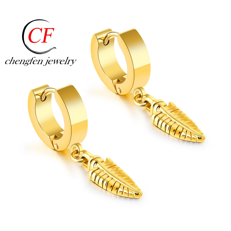 China Manufacturers Wholesale Dubai 18k Gold Plated Handmade Leaf Earring Costume Jewelry Earring
