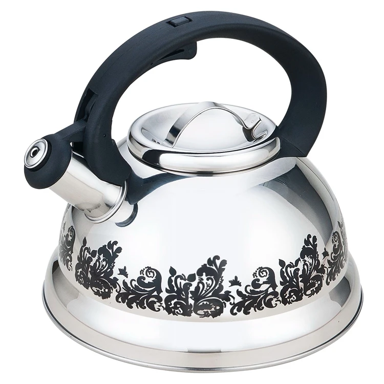 change color pattern stainless steel stovetop teakettle with heat-proof handle