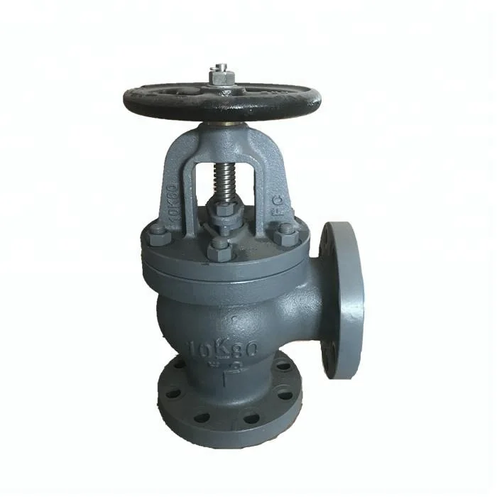 Marine Angle Valve JIS F7308 10K Globe Angle Valve Cast Iron