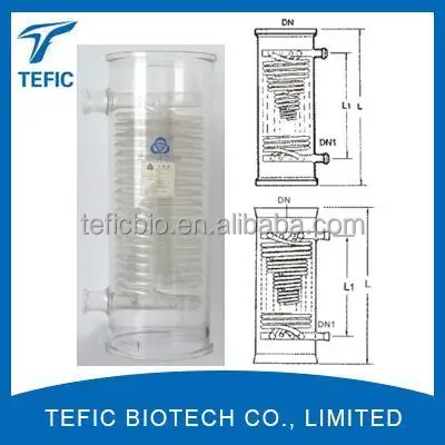 Borosilicate glass Allihn Condensers 300mm lab glassware, glass Jacket coil condenser manufacturer