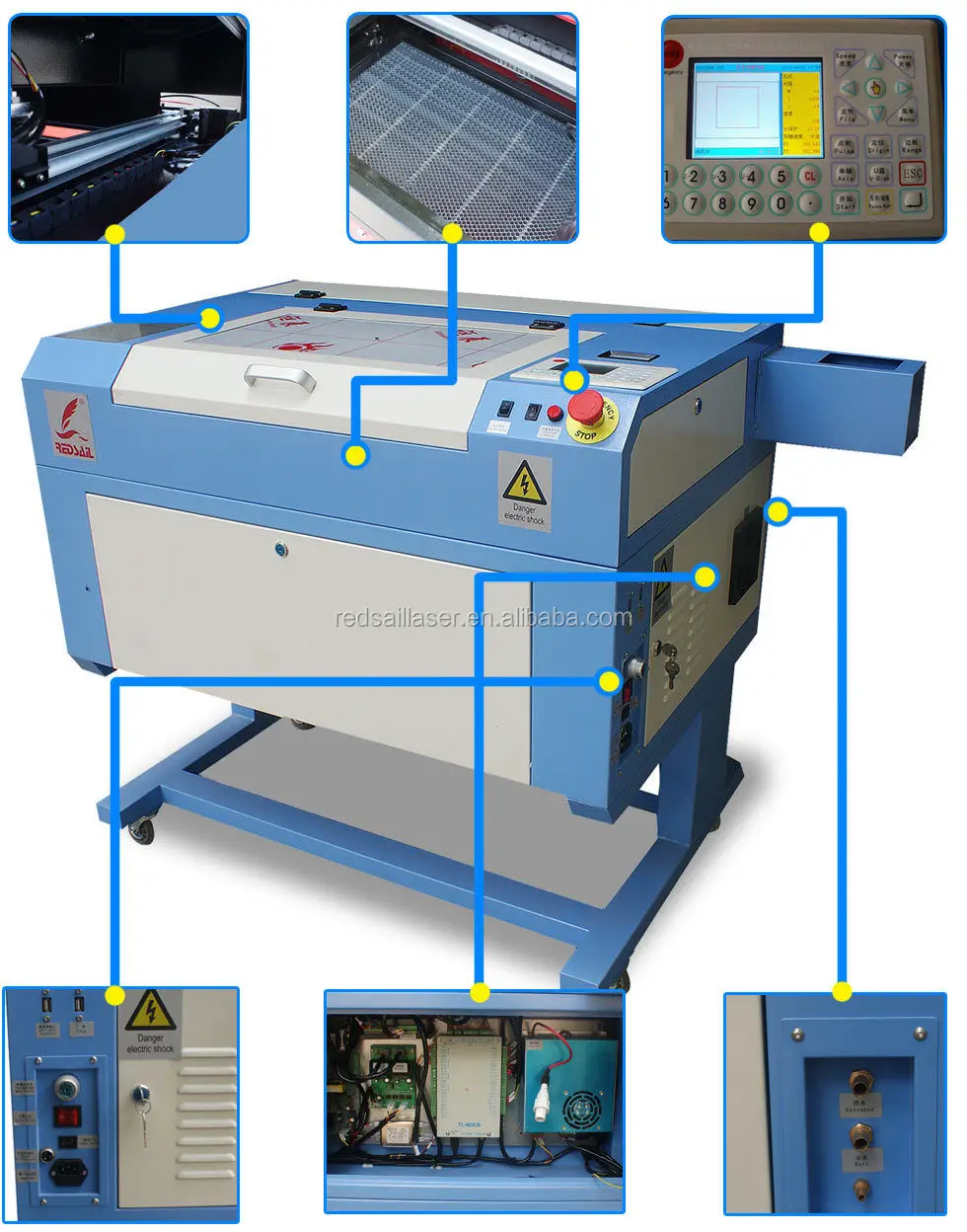 Redsail M500 High Quality 3050 50w Laser Cutting Engraving Machine