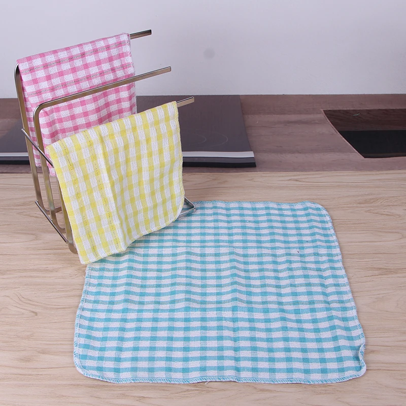 Doctorhome hot polyester cotton yarn-dyed waffle weave kitchen dish towel