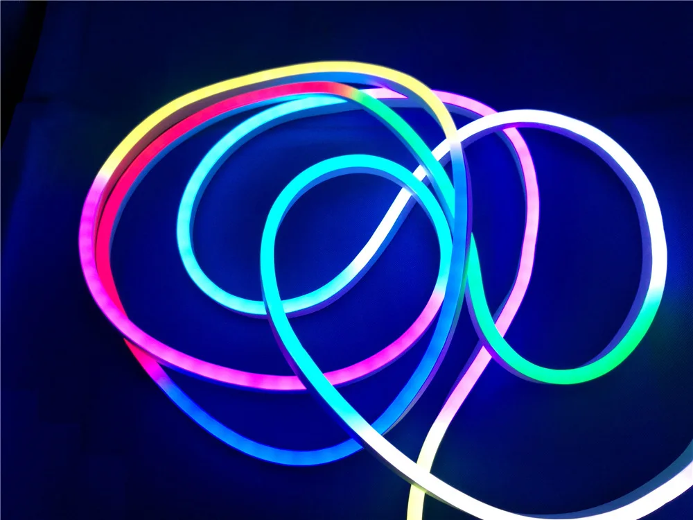 Neon Silicone Strip Dc12v 24V Led Neon Flex 6mm 8mm Rainbow Ring Love Style neon led light