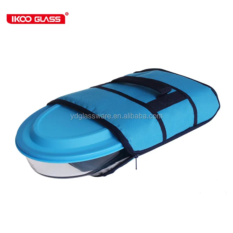 Rectangle Pan Dinner Plate Big Capacity High Borosilicate Glass Bakeware With Lid