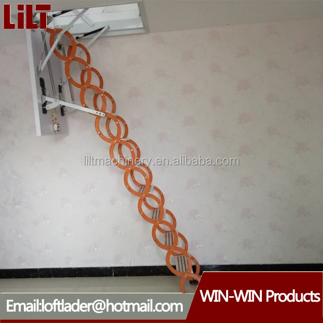 Steel ladders for loft retractable staircase to save more space domestic ladder lofts