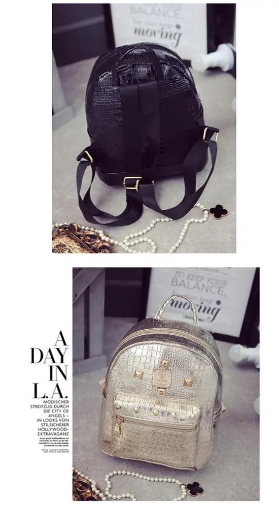 Korean Pu Bag For Girl Beautiful Waterproof bag Backpack mini Women Backpack