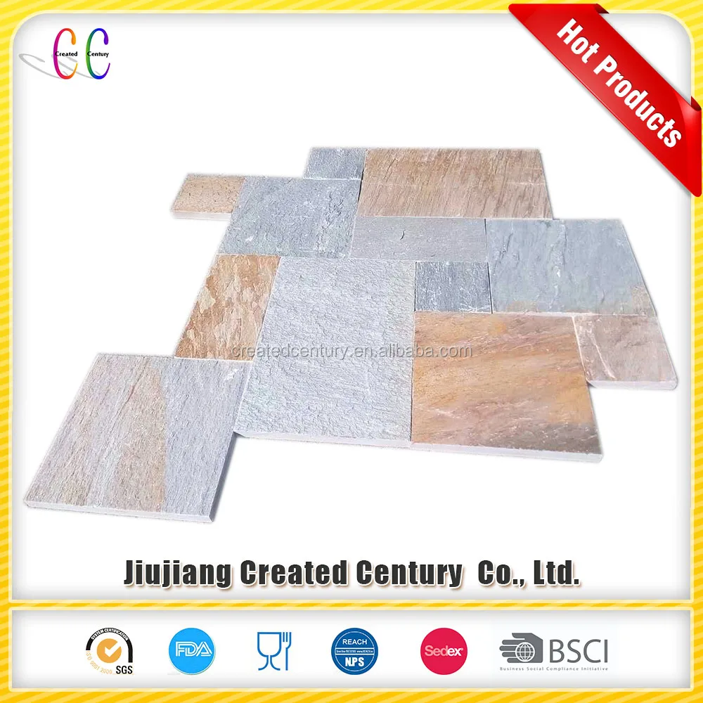 
Outdoor floor tiles slate in laja raja color 