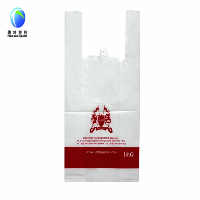 50 Micron Cheap HDPE Disposable T Shirt Plastic Bag on Roll