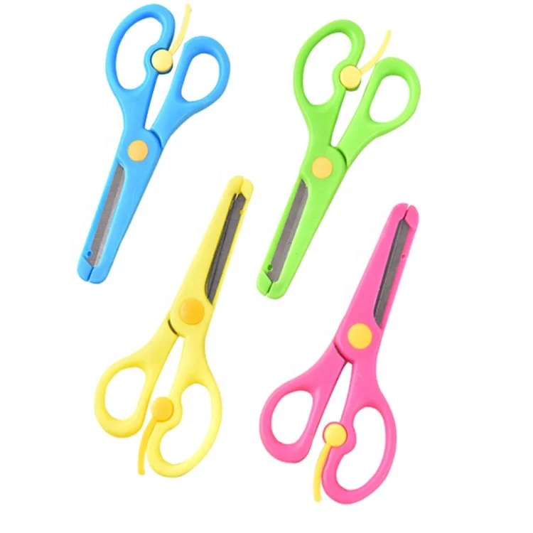 
Beautiful plastic craft scissor for children kids safety scissors 