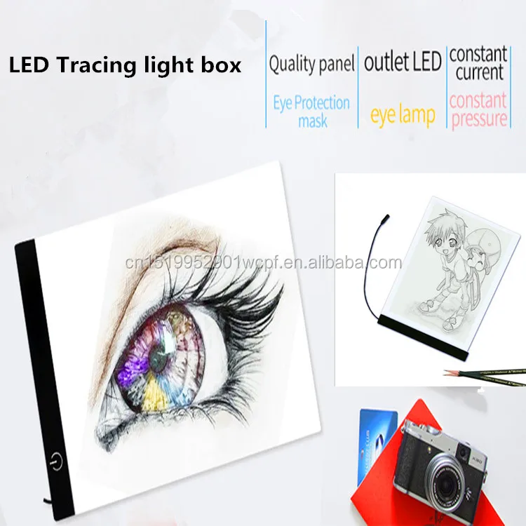 A4 LED Dimmable Drawing panel, Architects Drawing Tracing Table Light Box ,super slim graffiti lighting pad