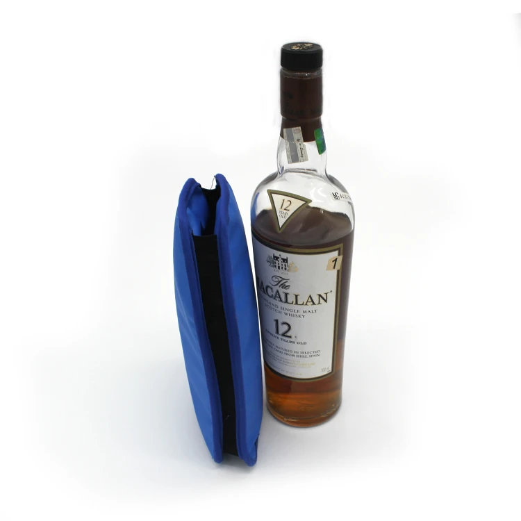 Neoprene Fabric Combined with PE Gel Ice Pack Wine Cooling Sleeve Wrap Bottle Cooler