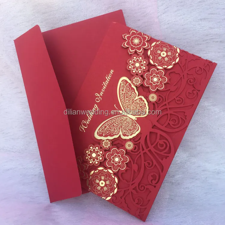 Mint color hot stamping and laser cutting cards wedding