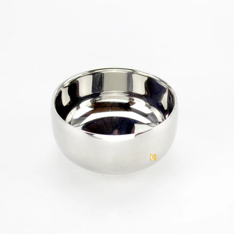 
High quality Stainless steel Double layer with cover Korean bowl Soup /kimchi/10.5cm Rice bowl 