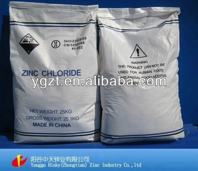 
Manufacturer price CAS 7646-85-7 zinc chloride 98% ZnCl2 