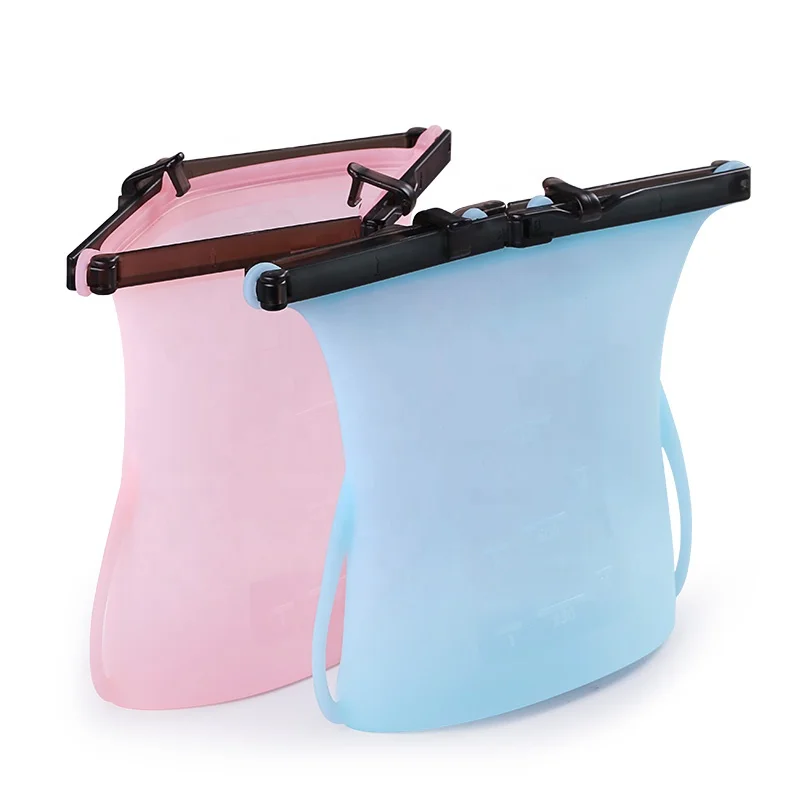 
Wholesale BPA Free Food Grade Silicone Reusable Food Storage Bag 