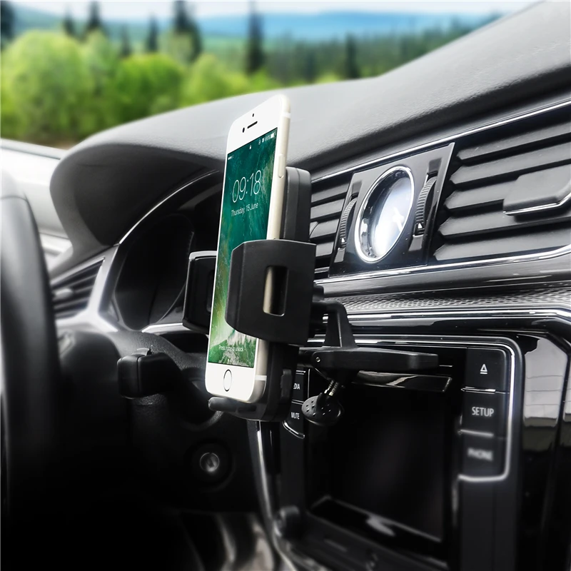 Sturdy CD Slot Phone Mount with One Hand Operation Design Car Hands-Free Phone Holder Universally Compatible with All Smartphone