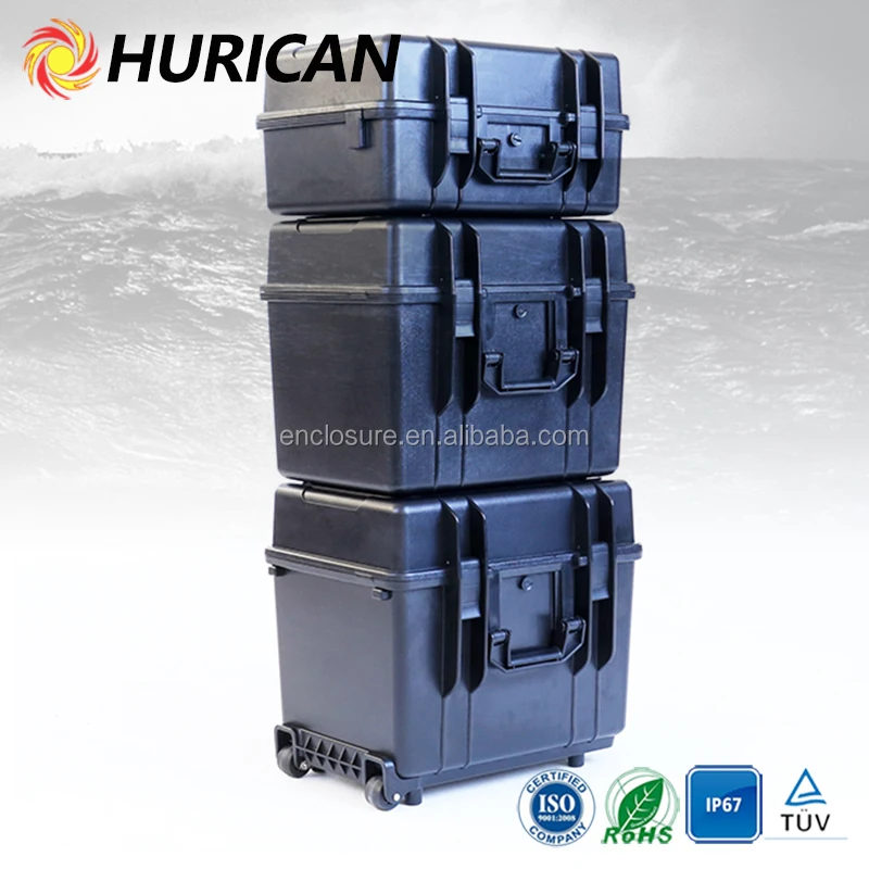 Custom IP67 Waterproof plastic cases / protective case / watertight tool case