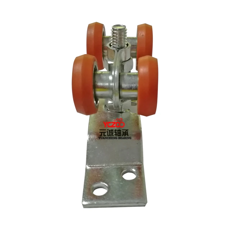 Aluminum profile guide upper rail roller with 4 wheels