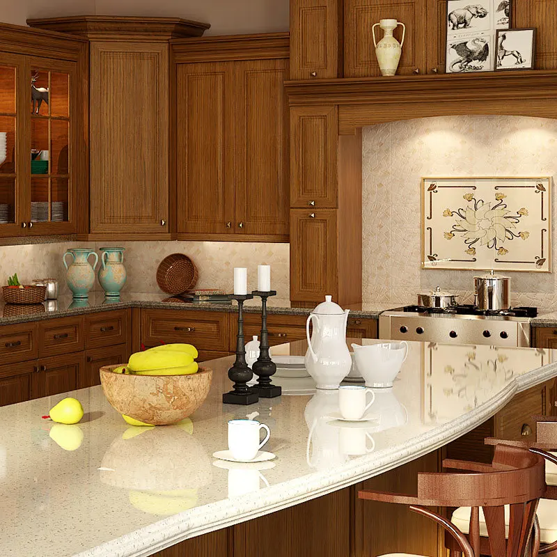 unique modern design kitchen cabinet manmake counter top set