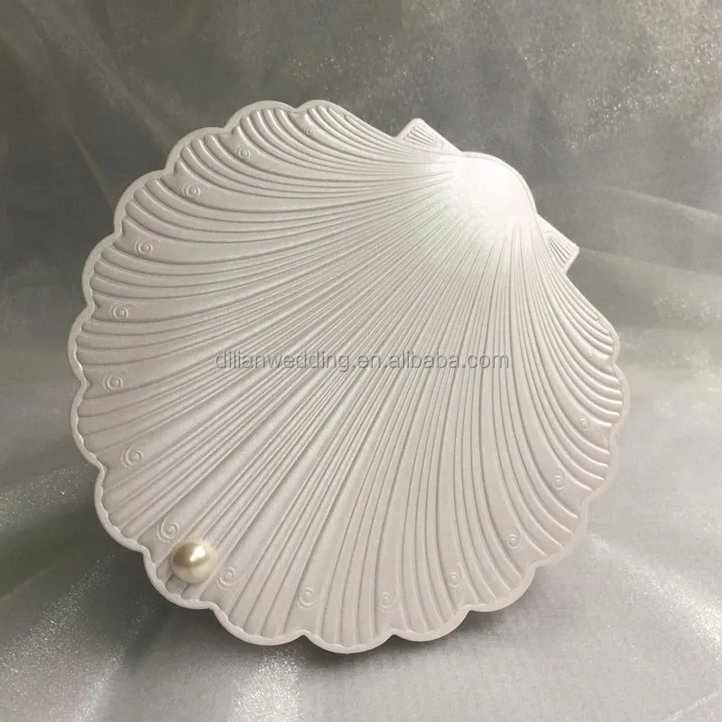 
Popular Style In UK USA Middle East Africa Shell Shape Invitation Cards Wedding 
