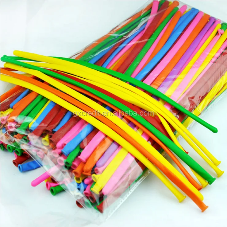 Festival Party Decorations long Shape magic sliver whistle balloon latex balloons