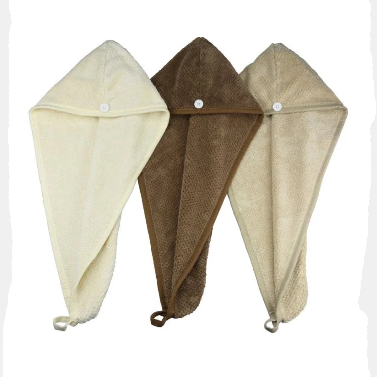 Popular custom wholesale magically super absorbent anti-frizz microfiber american goods towel turban dry hair caps