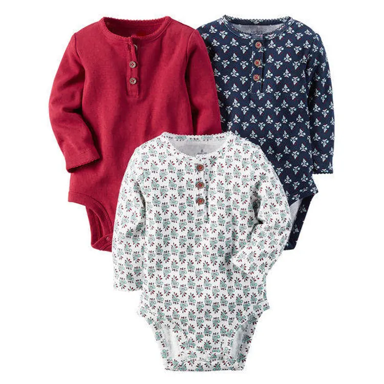 Wholesale Children's Clothing Baby Rompers Long Sleeve Bodysuit