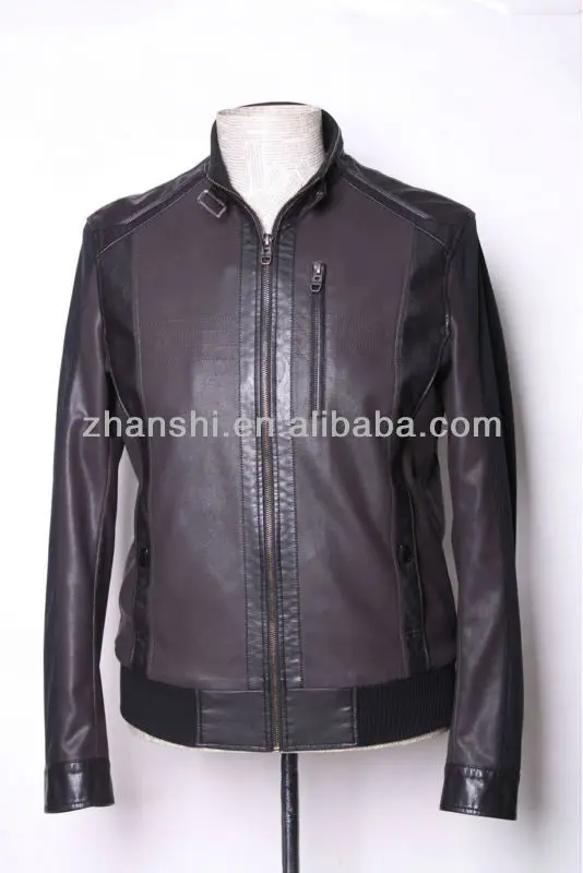 2014 Оптовый PU Кожаный Пиджак Мужчины