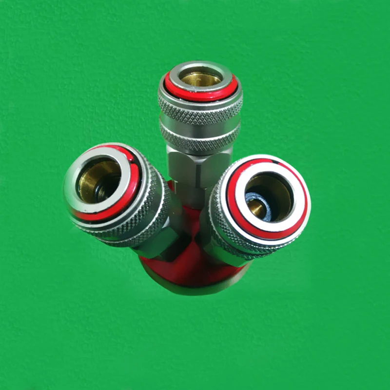 Air compressor fittings three-way quick coupling Japanese quick-plug coupling self-locking auto parts use universal air pipe cou