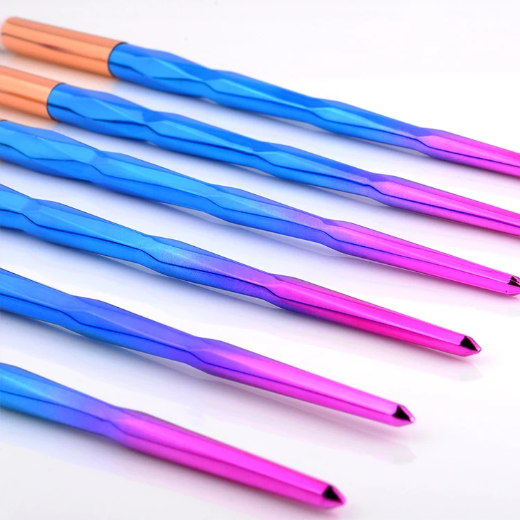 Custom Logo 20 Pcs professional Diamond Colorful Makeup Brushes Set Foundation Eye shadow Cosmetic Beauty Luxury Makeup Brushes