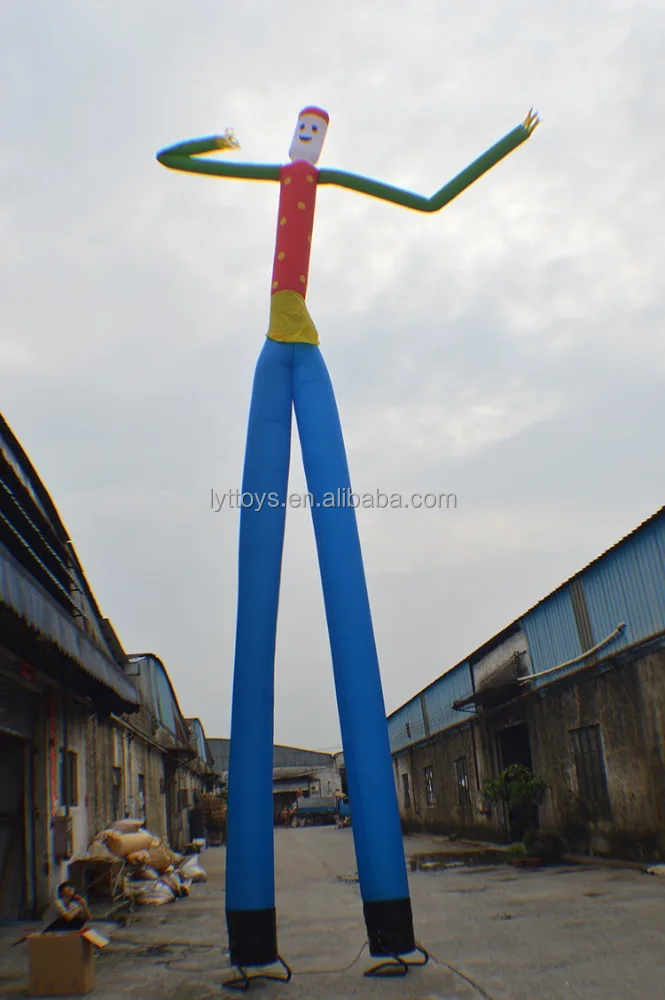 Factory lower price 6m hight inflatable mini sky dancer,rainbow air dancer