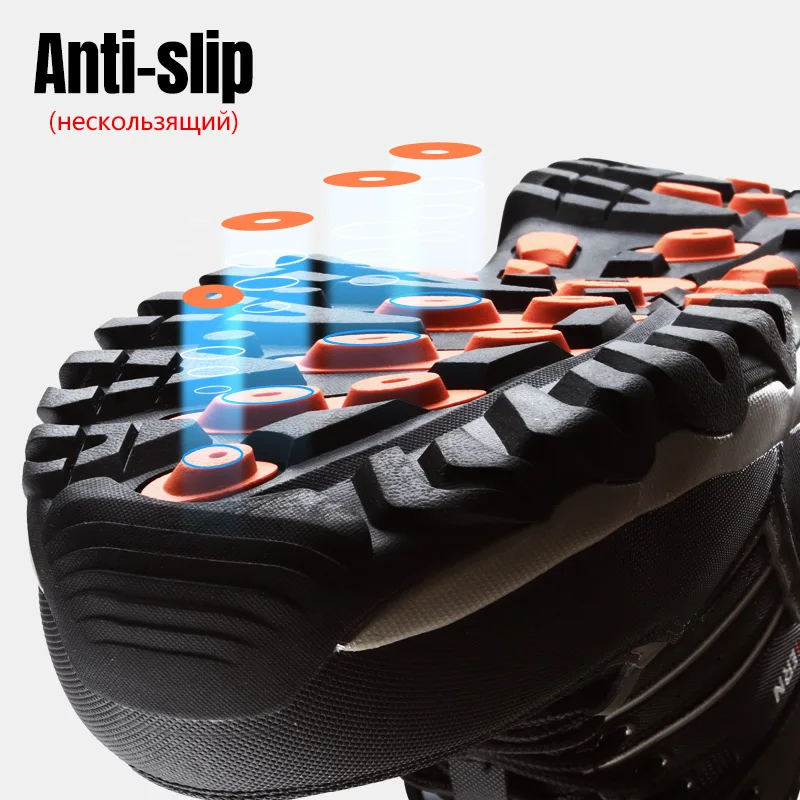 LARNMERN Men Reflective Safety Boots Steel Toe Work Boots Comfortable Hiking Boots