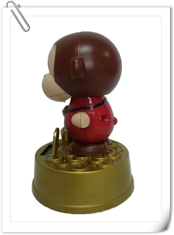 
Moving toy animal flip flap solar figure monkey miniature car decoration 