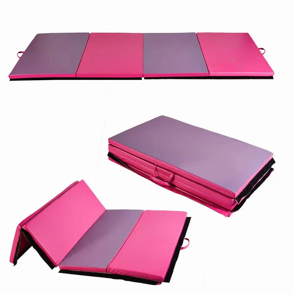 
Gymnastics Mat PU Leather Thick Folding Panel for Gym Fitness Tumbling Yoga Mat 