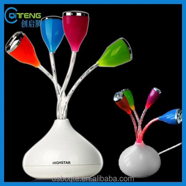 480 Мбит USB 2.0 горячий деталь ваза 4 цвета 4-портовый usb-концентраторы