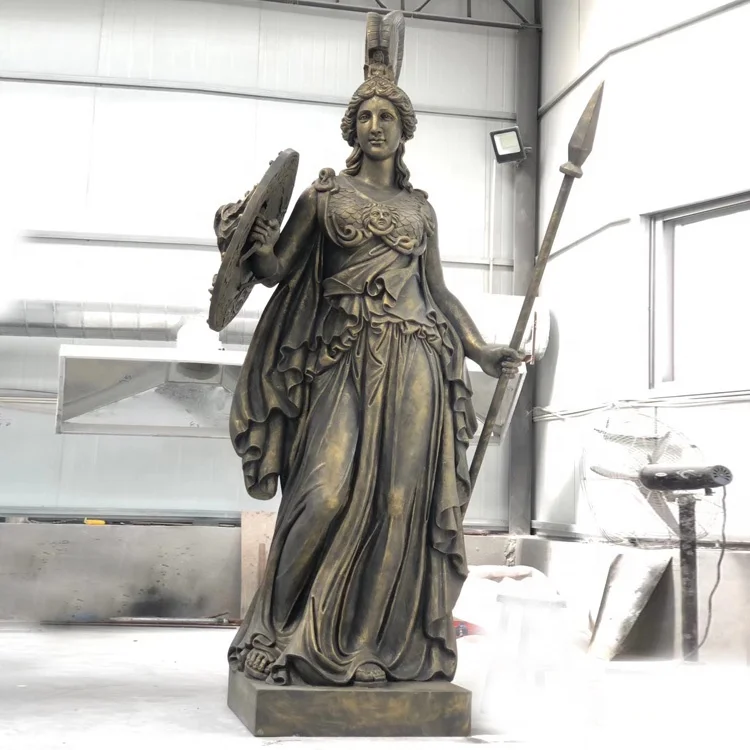 Giant famous Greek lady sculpture fiberglass Athena statue for garden