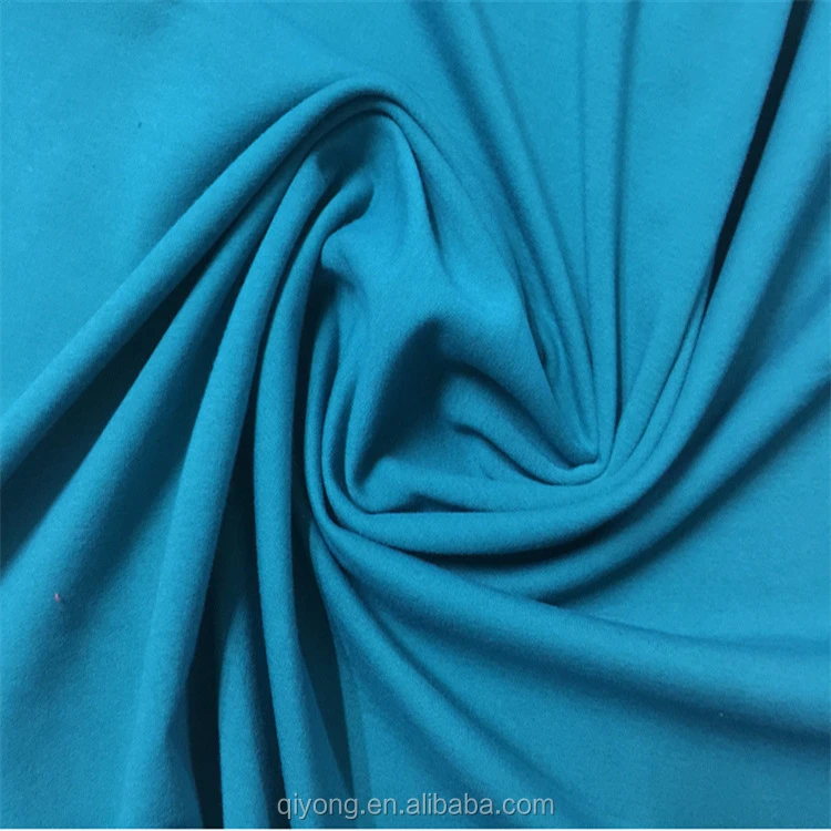 Оптовая продажа, крашенная однотонная цветная махровая ткань, 100% полиэстер для брюк, коротких брюк