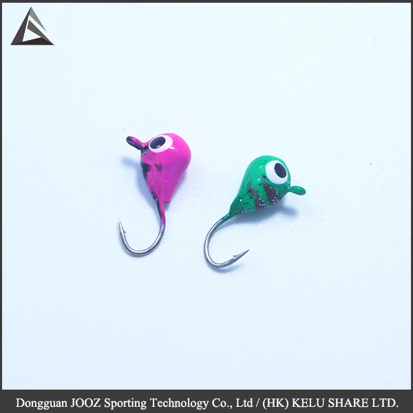 China manufacturer cheap tungsten fishing ice jig ice hook with all colors