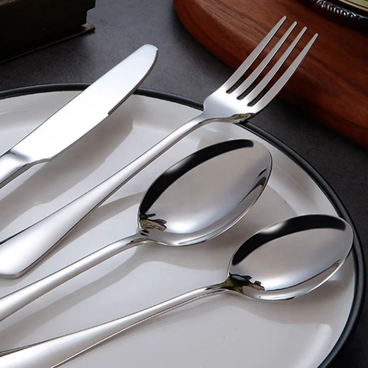 
18/10 Stainless Steel Utensils Forks Spoons Knives Set Mirror Polished Cutlery Flatware Set 